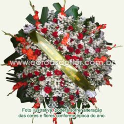 Coroa 09- www.coroasdeflor.com.br- Coroas de flores Cemitério Bonfim BH-Coroas de flores Cemitério Bosque da Esperança