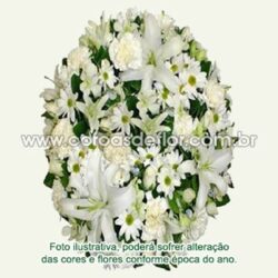 Coroa 11- www.coroasdeflor.com.br- Coroas de flores Cemitério Parque Renascer em Contagem- velorio sao judas