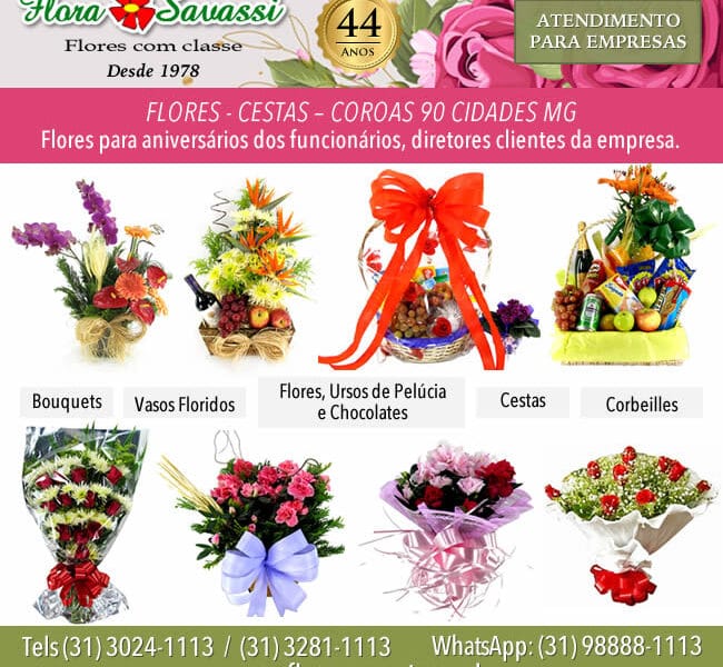 Lagoa Santa Floricultura flora Flores Online, Buquê, Cesta café da manhã e coroa de flores em Lagoa Santa MG