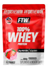 Whey Concentrado Ultra protein Refil 900g Sabor Morango -FTW