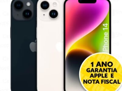 Celular iPhone 14 128GB Dual E-SIM Original Novo Lacrado com Garantia Apple de 1 ano