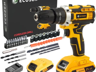 Parafusadeira/Furadeira 21V/12V C/ Kit Maleta COM DUAS BATERIAS Kit de 28pcs