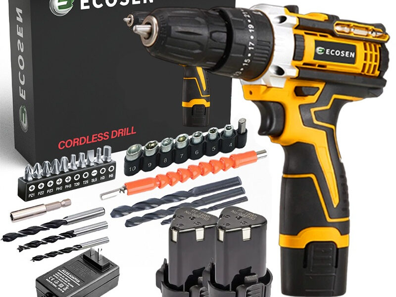 Parafusadeira/Furadeira 21V/12V C/ Kit Maleta COM DUAS BATERIAS Kit de 28pcs